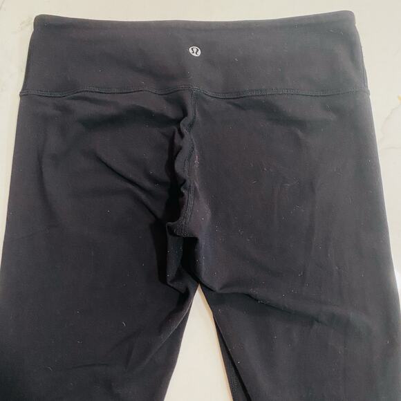 Lululemon Align High Rise Crop Leggings Womens Size 8 Solid Black - Picture 4 of 5